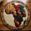 African Art Round Rug – Anti-Slip Accent Rug